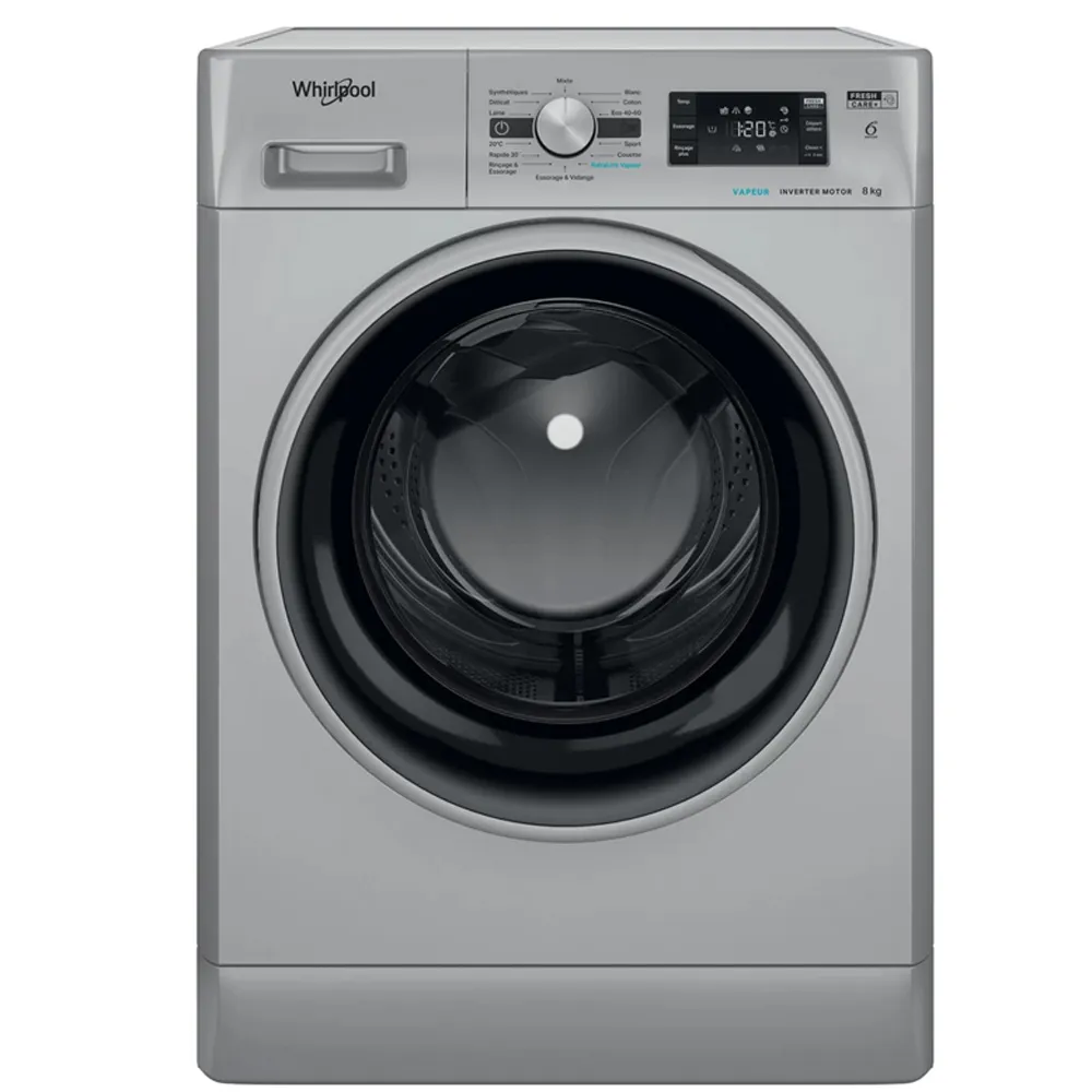 Machine À Laver Automatique WHIRLPOOL 8KG FFWB8248SBS-VNA Silver