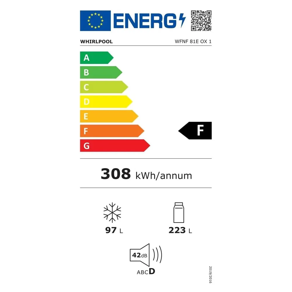 Réfrigérateur Combiné WHIRLPOOL 81E OX1 Inox