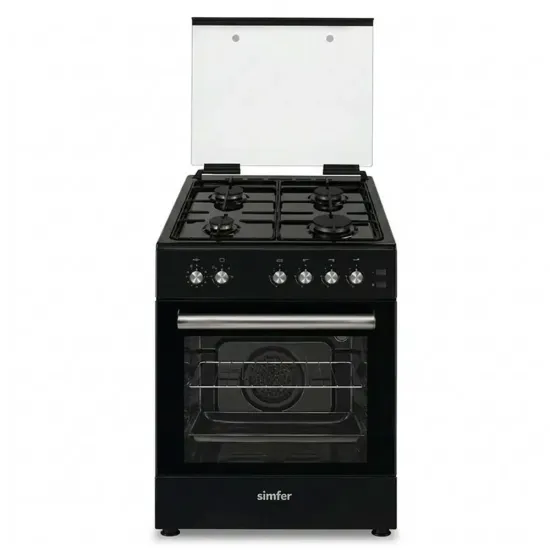 Cuisinière SIMFER 4 Feux 60 Cm F6455SGGTB Noir
