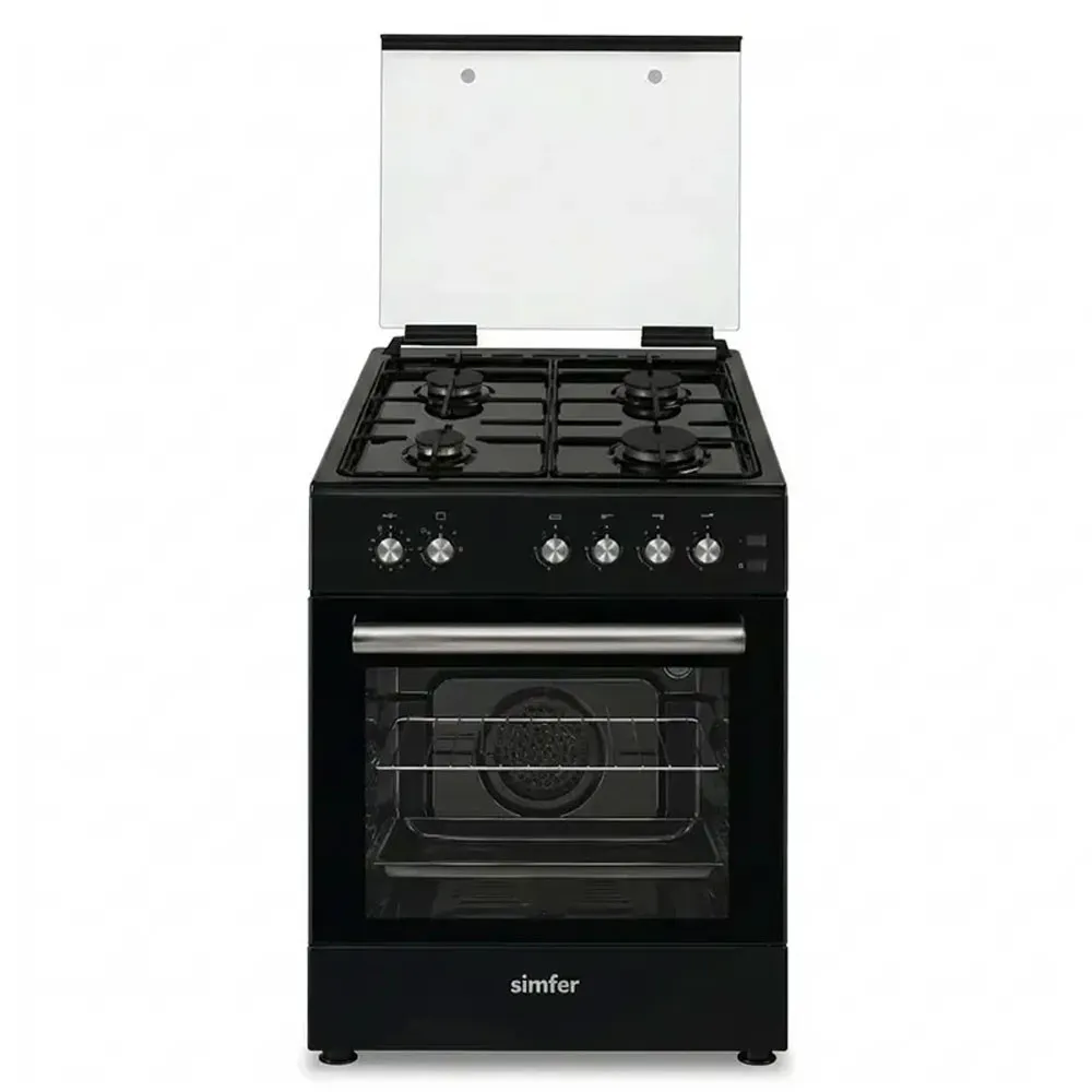 Cuisinière SIMFER 4 Feux 60 Cm F6455SGGTB Noir