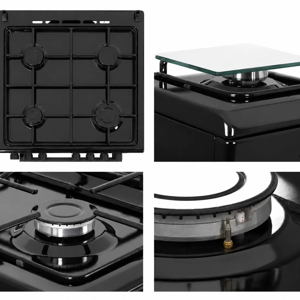 Cuisinière SIMFER 4 Feux 60 Cm F6455SGGTB Noir