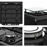 Cuisinière SIMFER 4 Feux 60 Cm F6455SGGTB Noir