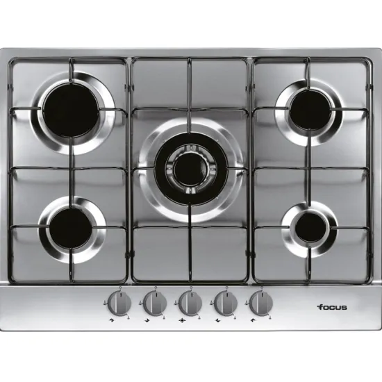 Plaque De Cuisson Focus F407X 5 Feux 70 Cm Inox