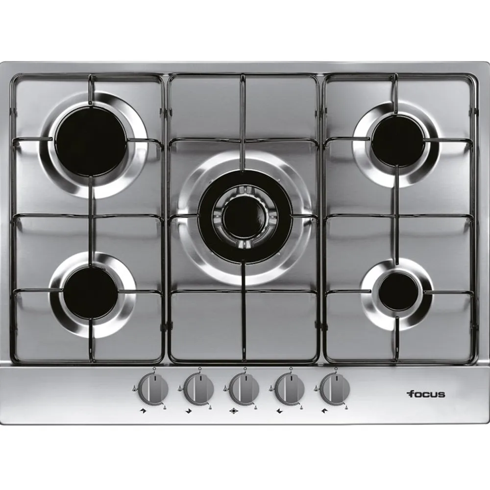 Plaque De Cuisson Focus F407X 5 Feux 70 Cm Inox