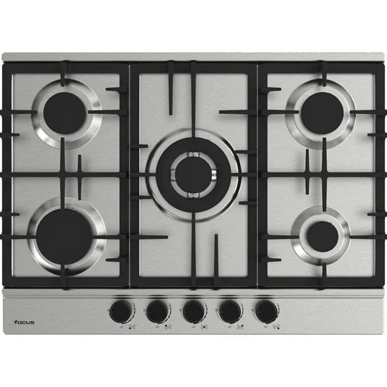 Plaque de Cuisson Focus F8011XS 5 Feux 70 cm Avec Thermocouple Inox