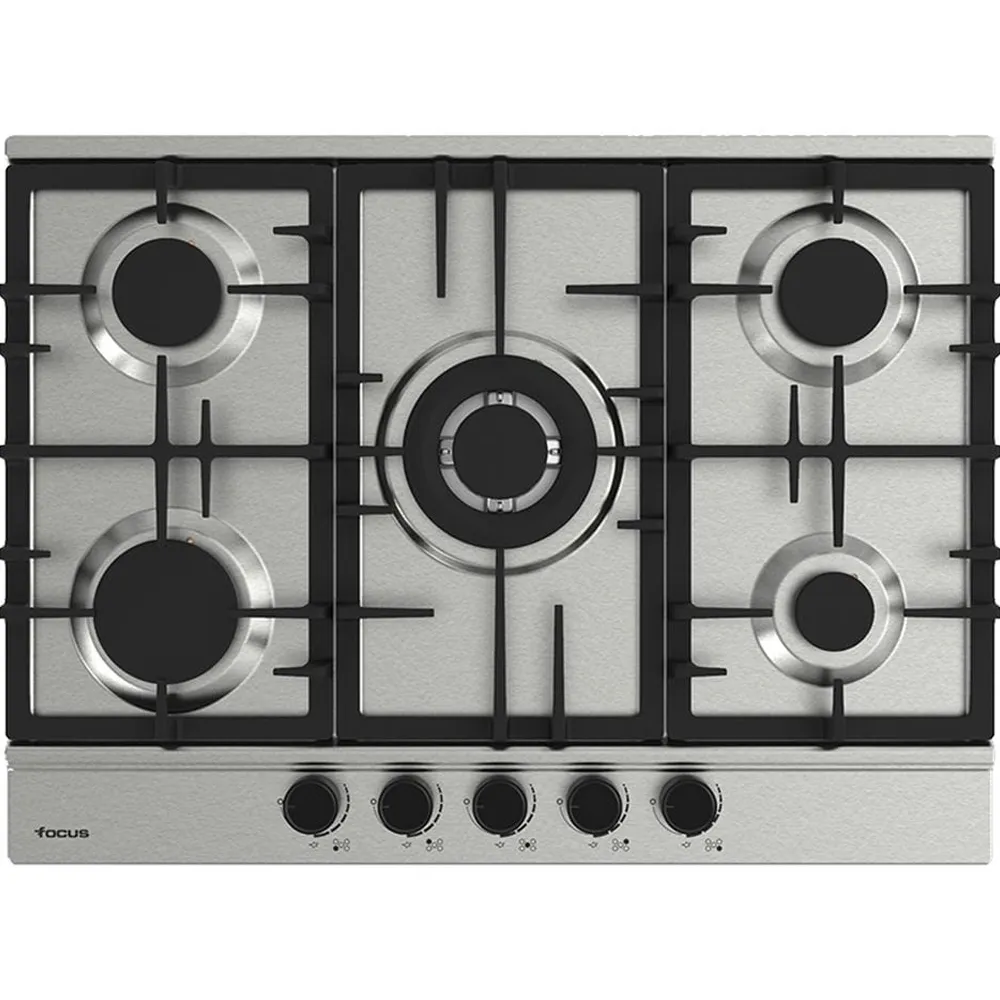 Plaque de Cuisson Focus F8011XS 5 Feux 70 cm Avec Thermocouple Inox