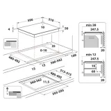 Plaque de Cuisson WHIRLPOOL WSQ2160NE 4 Feux Noir