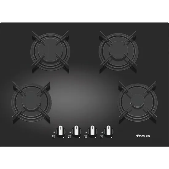 Plaque De Cuisson FOCUS F410B 4 Feux 70cm Noir