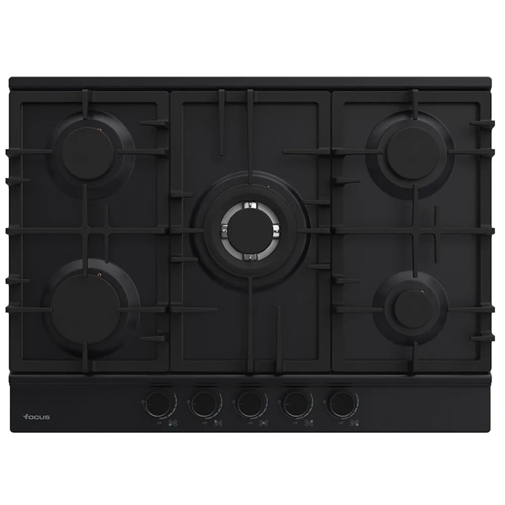 Plaque De Cuisson FOCUS F8011BS 5 Feux 66 cm Noir