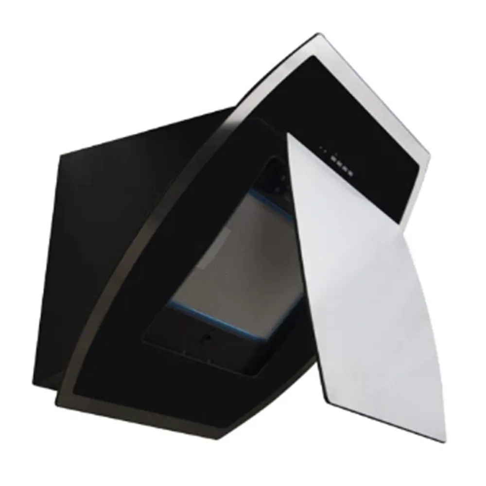 Hotte Aspirante Inclinée MONTBLANC HDI60BLX Inox Noir