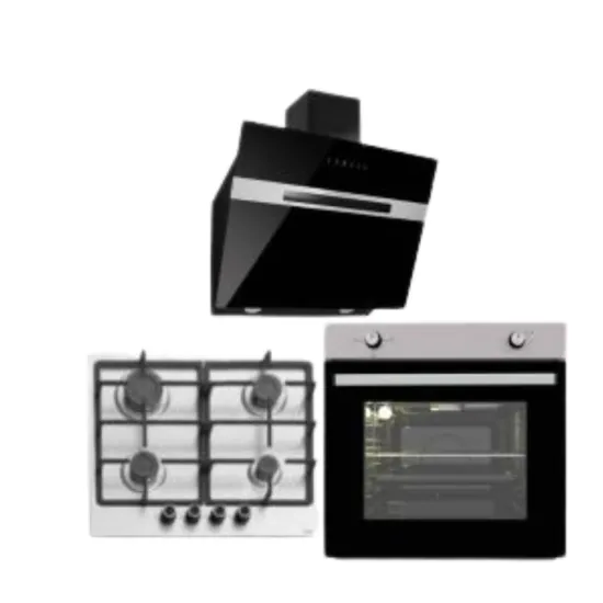 Pack Electroménager MONTBLANC Four + Hotte + Plaque 8 Fonctions Inox