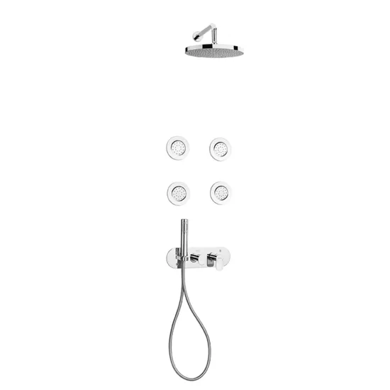 Kit mitigeur de douche encastré hydromassage avec 2 buses cylindriques SFAX 06DTA04 SOPAL
