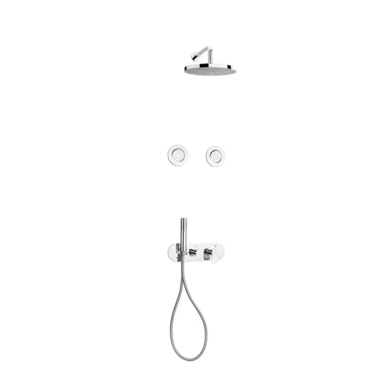Kit mitigeur de douche encastré hydromassage Sfax avec 2 buses cylindriques 06DTA04 SOPAL