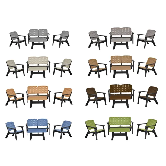 Salon SILVA 4 Places + Table Base