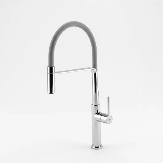 Mitigeur évier silicone chromé gris 1753011 TEOREMA