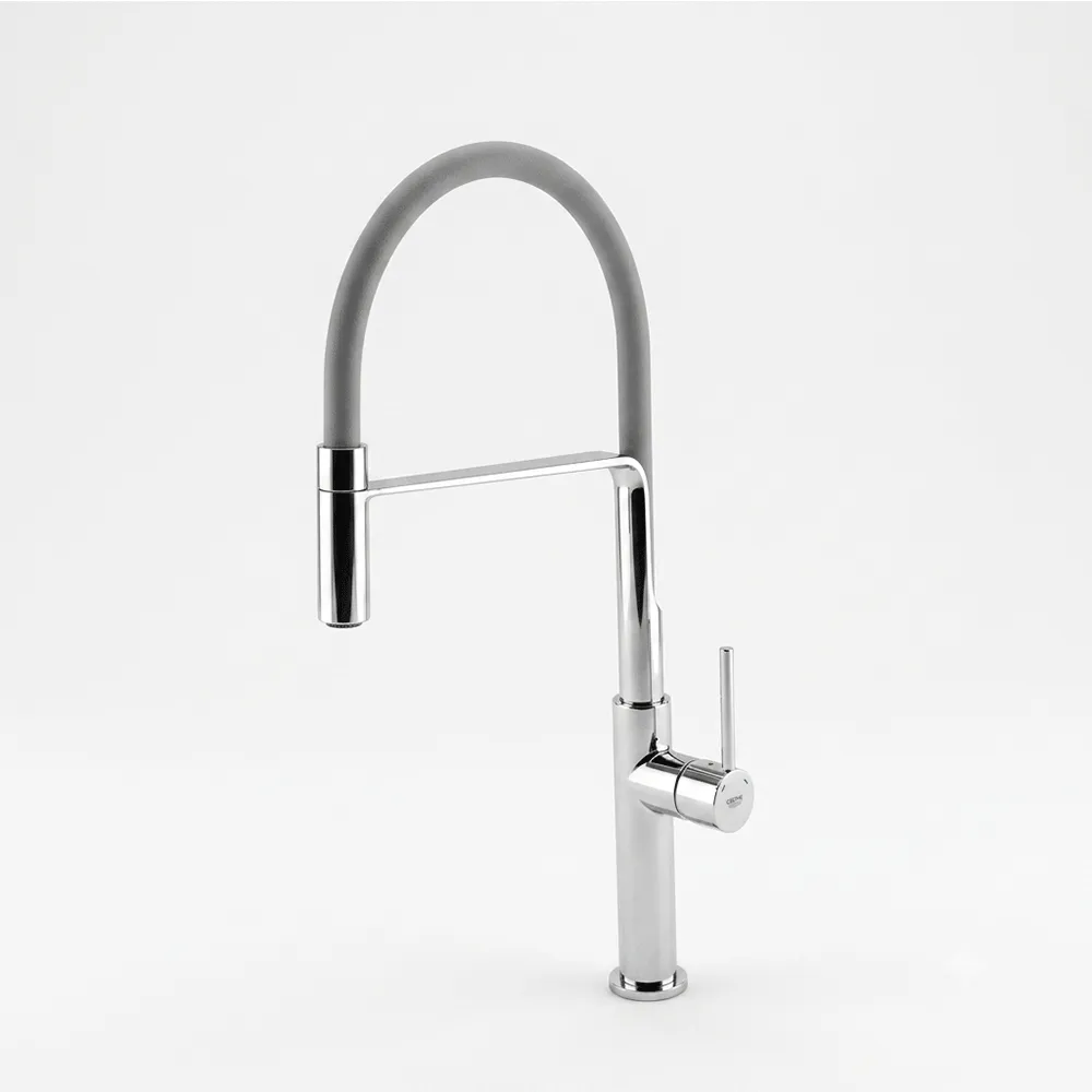 Mitigeur évier silicone chromé gris 1753011 TEOREMA
