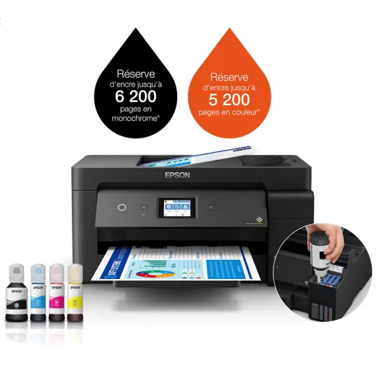 Imprimante EPSON EcoTank Multifonctions 4en1 Couleur L14150 A3+ Noir