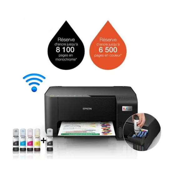 Imprimante EPSON Ecotank L3251 à réservoir intégré couleur 3en1 Wifi Noir