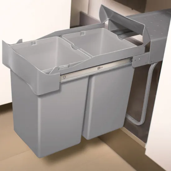 Poubelle Encastrable Gris Clair F-227 GOLLINUCCI