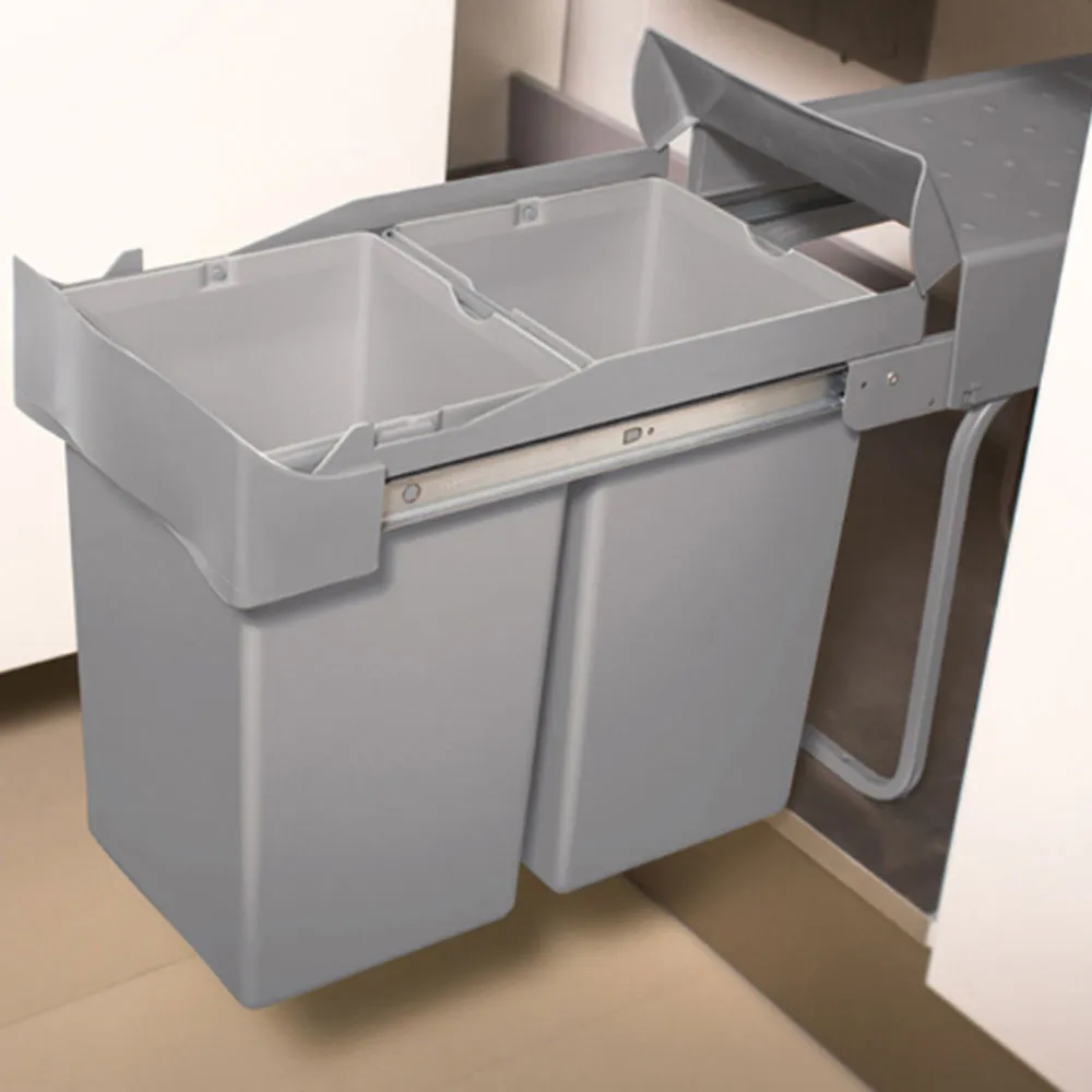 Poubelle Encastrable Gris Clair F-227 GOLLINUCCI