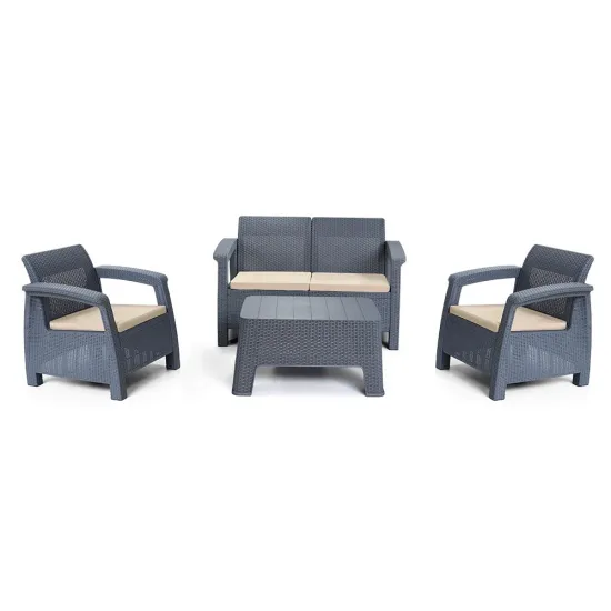Salon Amilcar 4 places + Table Base