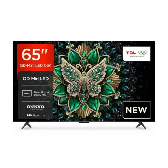 Téléviseur TCL 65'' Smart TV Mini Led 4K UHD 65C6K Noir