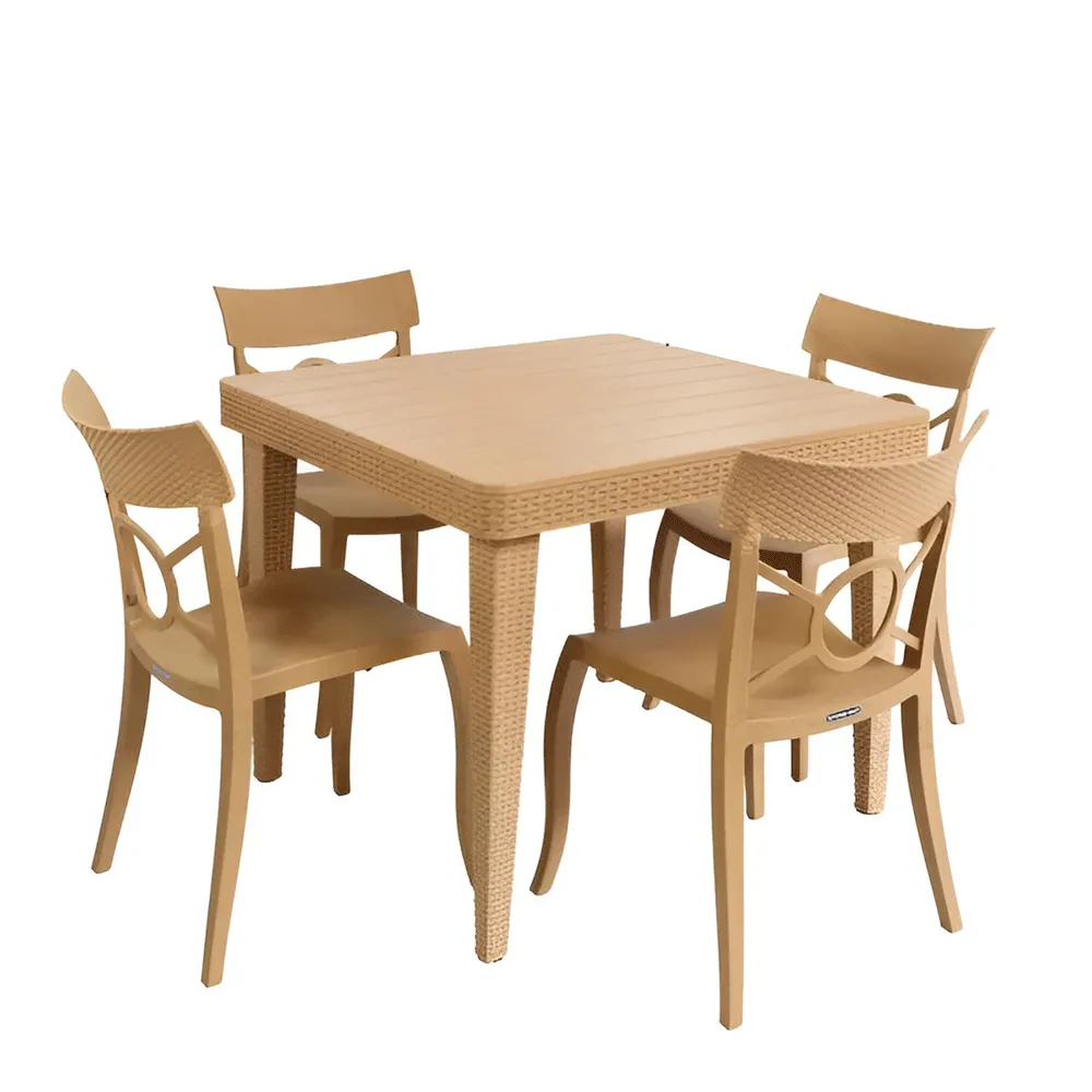 Pack SUEDE Table STOCKHOLM avec 4 Chaises AMIRAL