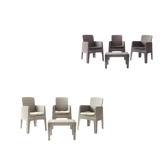 Salon Marechal 3 Fauteuils + 3 Coussins + table basse