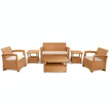 Salon SYPHAX 4 places + Table Base + 2 Tables Coin