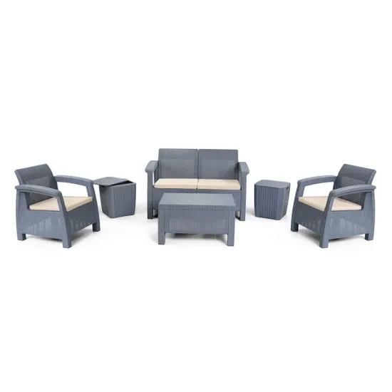 Salon Carthage 6 Places + Table Base