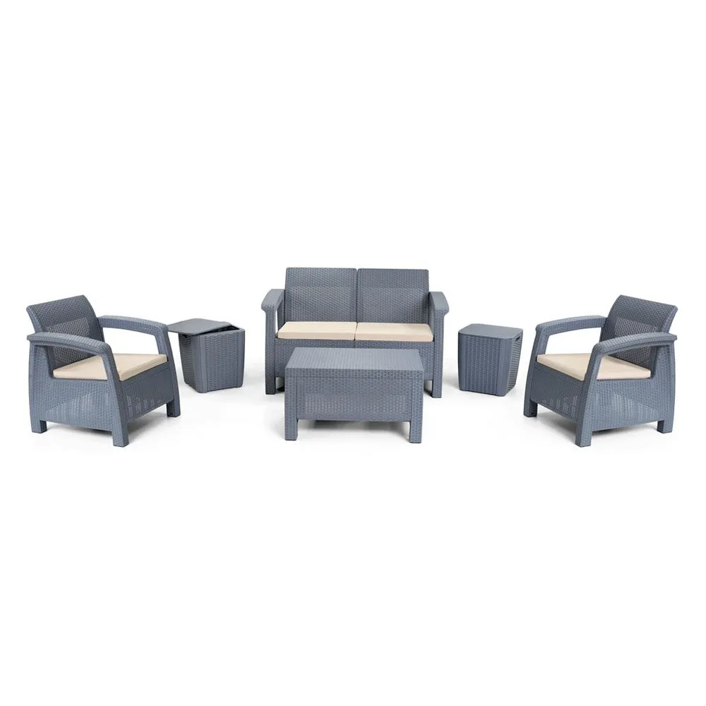 Salon Carthage 6 Places + Table Base
