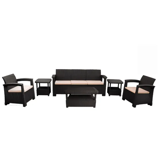 Salon SYPHAX 5 places + Table Base + 2 Tables Coin