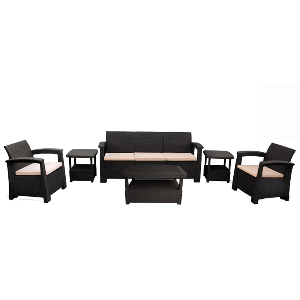 Salon SYPHAX 5 places + Table Base + 2 Tables Coin