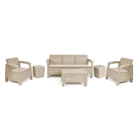 Salon Carthage 7 places + Table Base