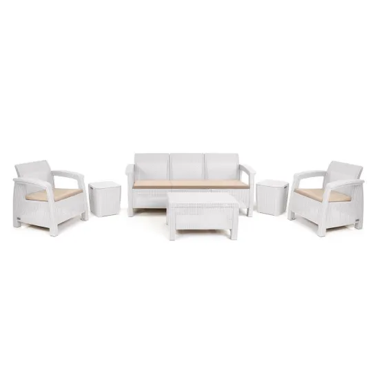 Salon Carthage 7 places + Table Base