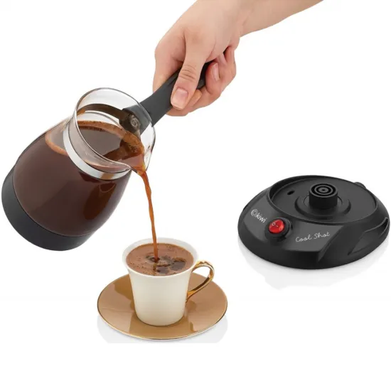 Cafetière Eléctrique Turc en verre KIWI 800W KCM-7514 Noir