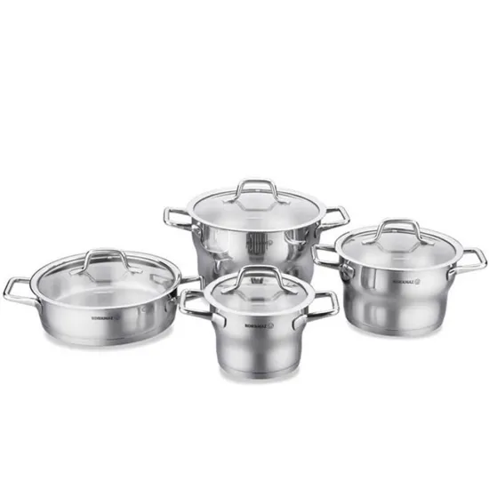 Batterie de Cuisine KORKMAZ Estima A1957 8 Pièces Inox
