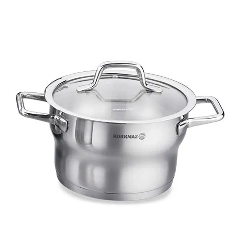Batterie de Cuisine KORKMAZ Estima A1957 8 Pièces Inox