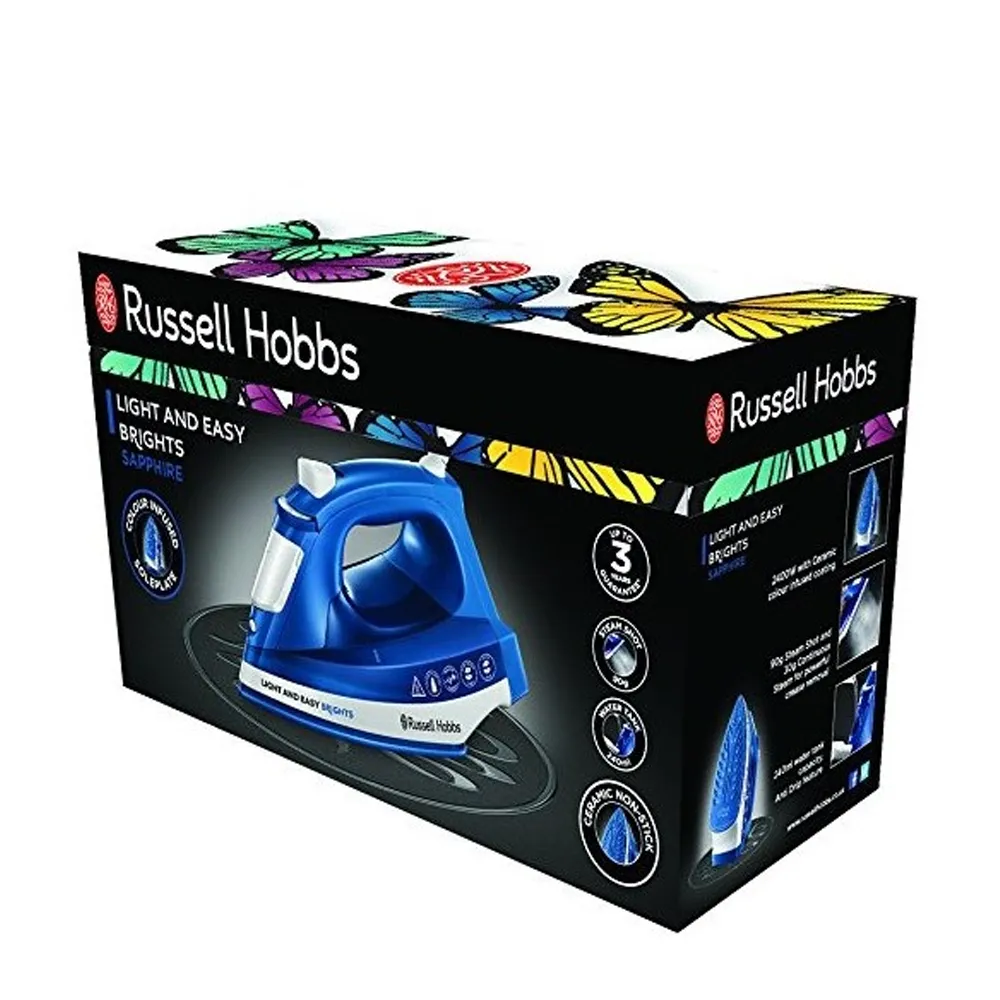 Fer à repasser vapeur RUSSEL HOBBS 2400 watts 0.24 litres 26483-56 Brights Sapphire