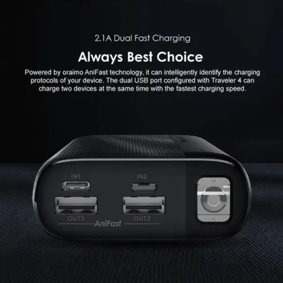 Power Bank ORAIMO 20000 mAh Noir