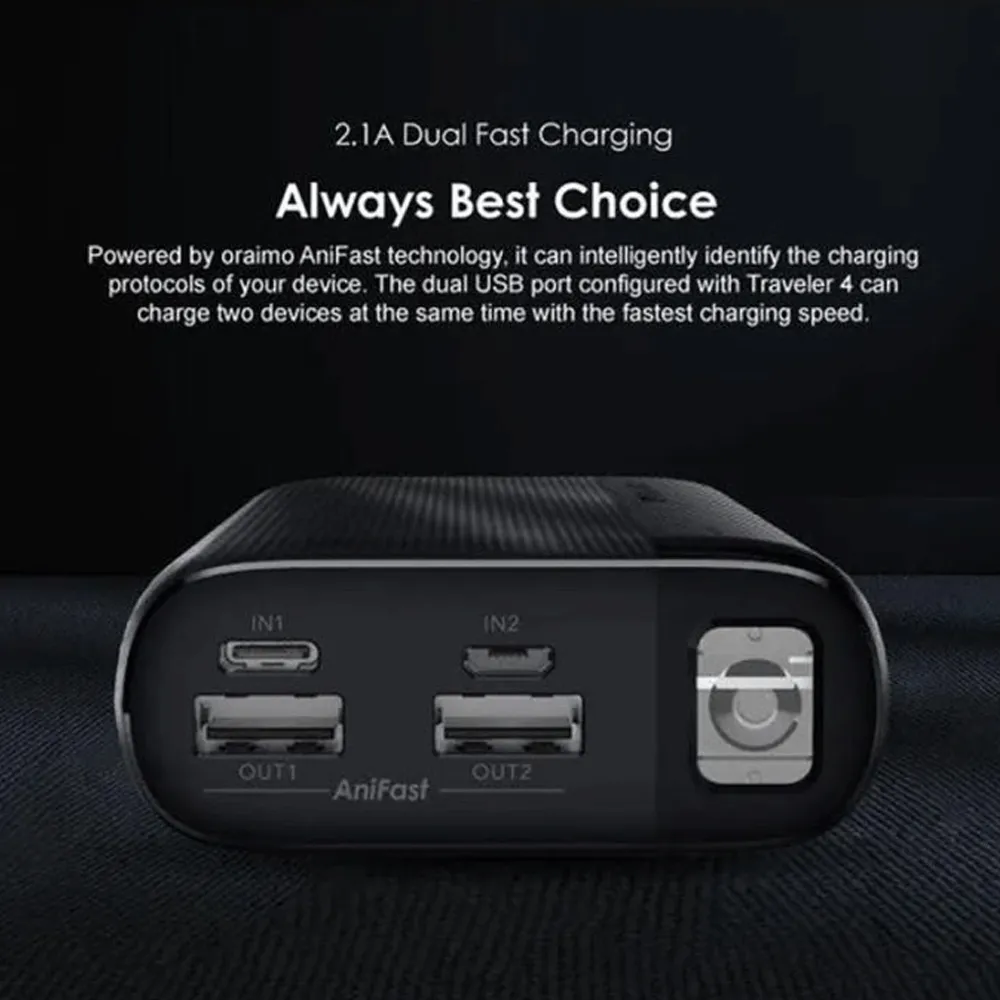 Power Bank ORAIMO 20000 mAh Noir