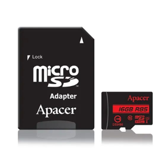 Carte mémoire APACER micro SD + adaptateur 16Go Class10