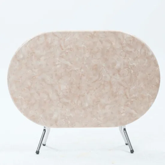 Table Rabattable Chromé Ovale