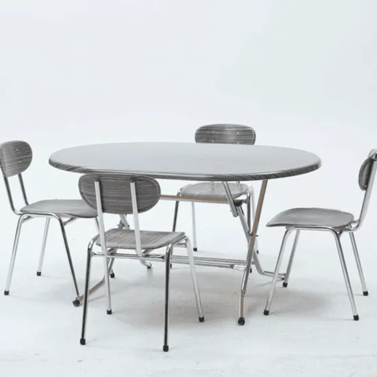 Table Rabattable Chromé Ovale