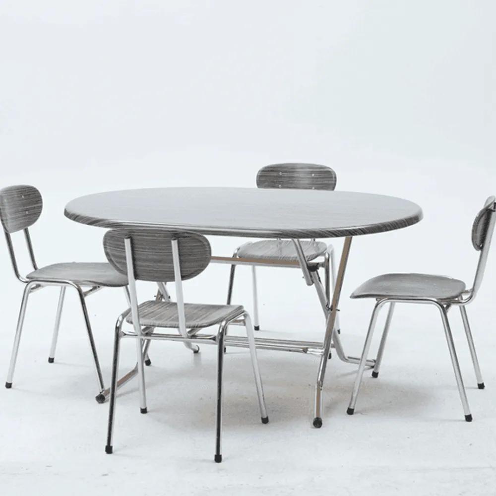 Table Rabattable Chromé Ovale