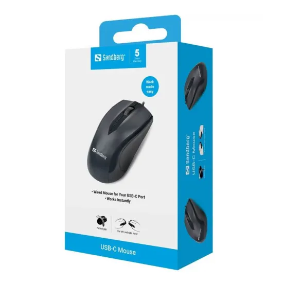 Souris Optique Filaire SANDBERG Pro USB-C 3D Noir