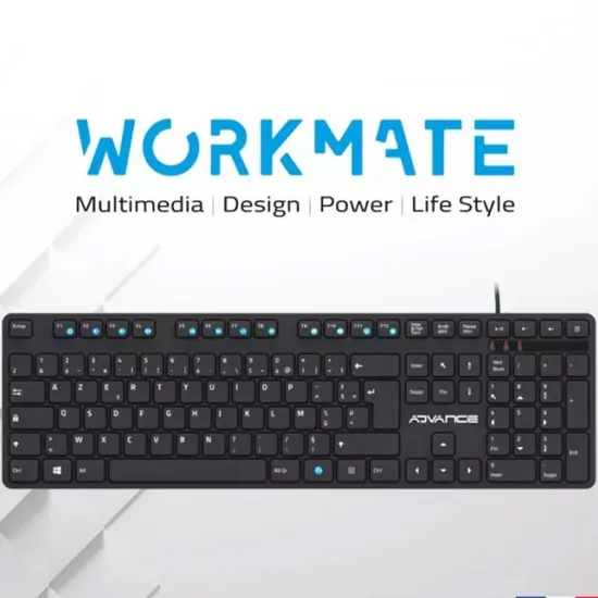 Clavier ADVANCE USB Silencieux Noir