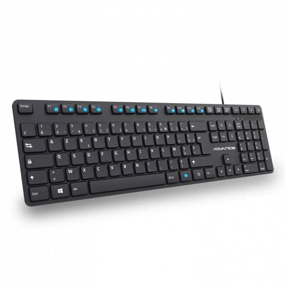 Clavier ADVANCE USB Silencieux Noir